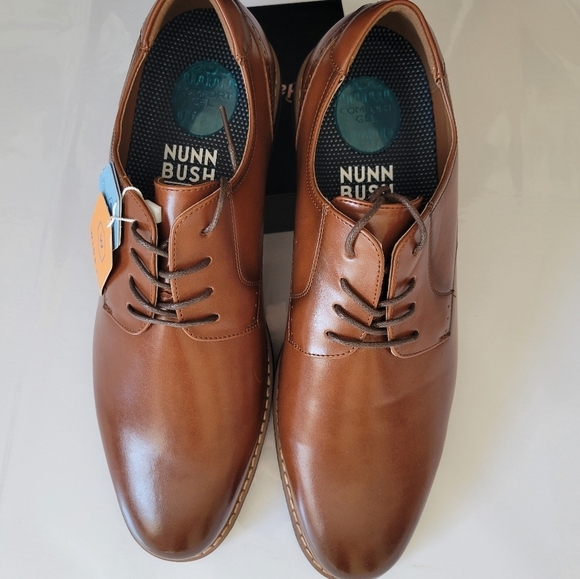 New Nunn Bush Men\'s Wide Fit Brown Leather Dress Shoes. main image 5